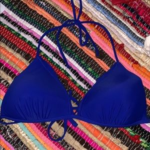 Blue bikini top